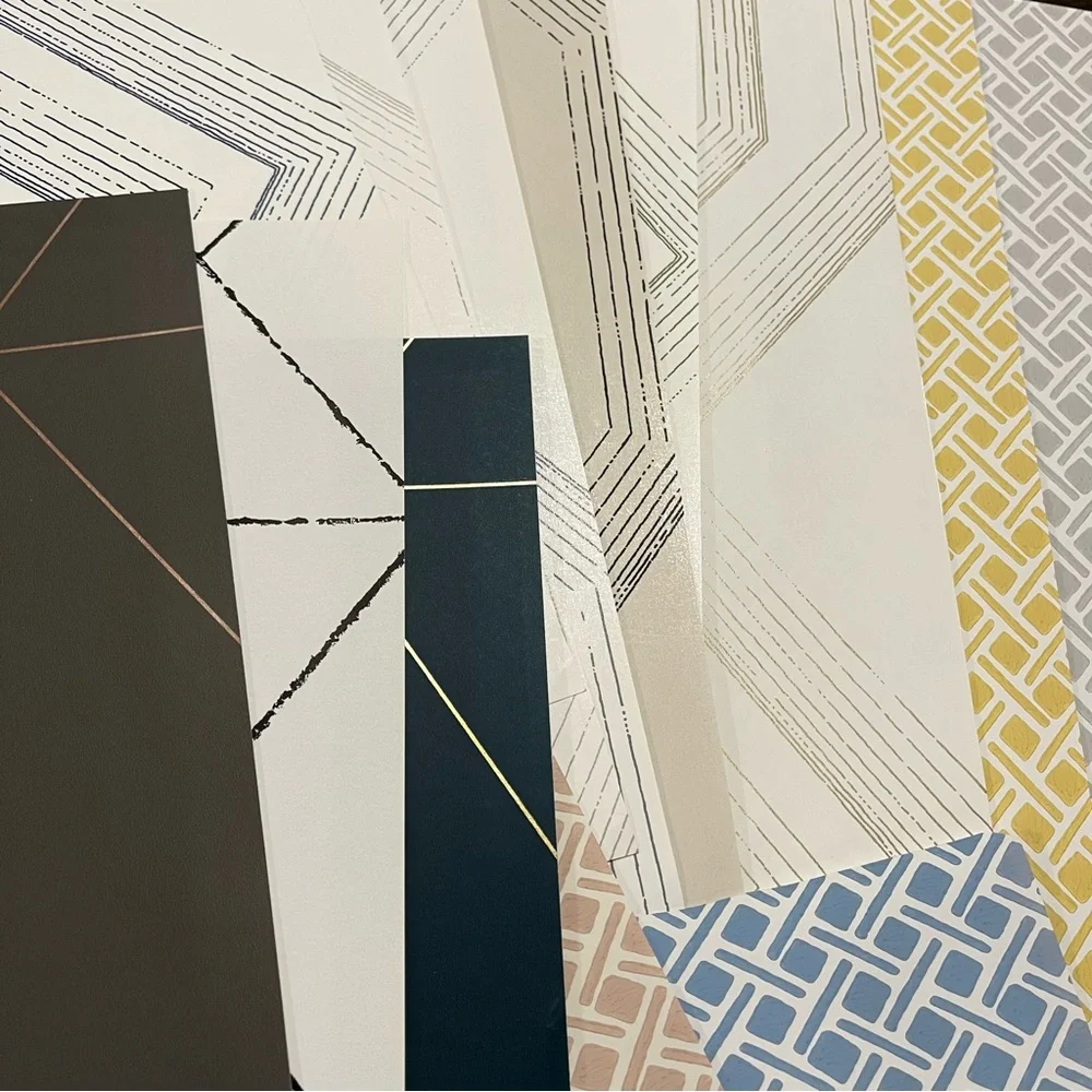 30 Sheets Multicolor Assorted Geometric Patterned wallpaper DIY Sample Sheets